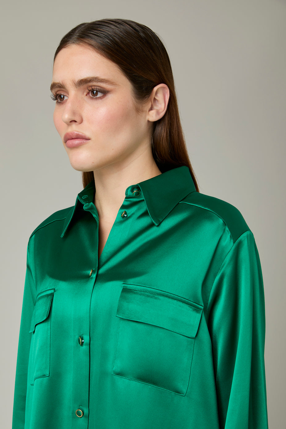 CELESTE SATIN SHIRT